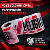 Cinta Peligro Rojo Con Blanco 8cm X 350 Mts