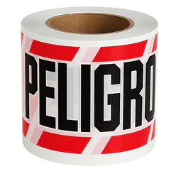 Cinta Peligro Rojo Con Blanco 8cm X 350 Mts