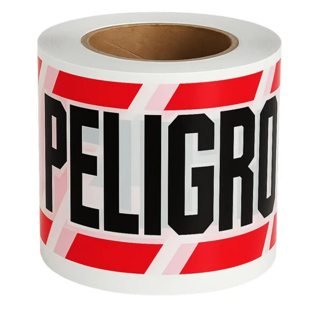 Cinta Peligro Rojo Con Blanco 8cm X 350 Mts