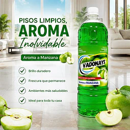 Limpia Pisos Aroma Manzana Vadonays 1800ml