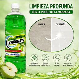 Limpia Pisos Aroma Manzana Vadonays 1800ml