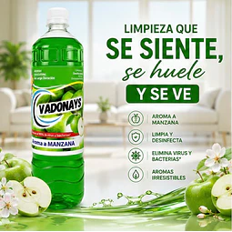 Limpia Pisos Aroma Manzana Vadonays 900ml