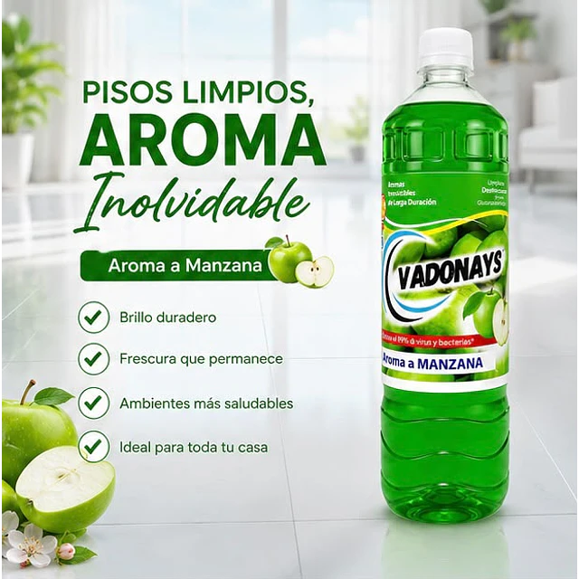 Limpia Pisos Aroma Manzana Vadonays 900ml