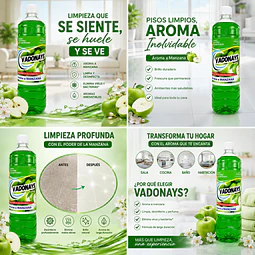Limpia Pisos Aroma Manzana Vadonays 900ml