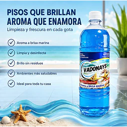Limpia Pisos Aroma Brisa Marina Vadonays 1800ml