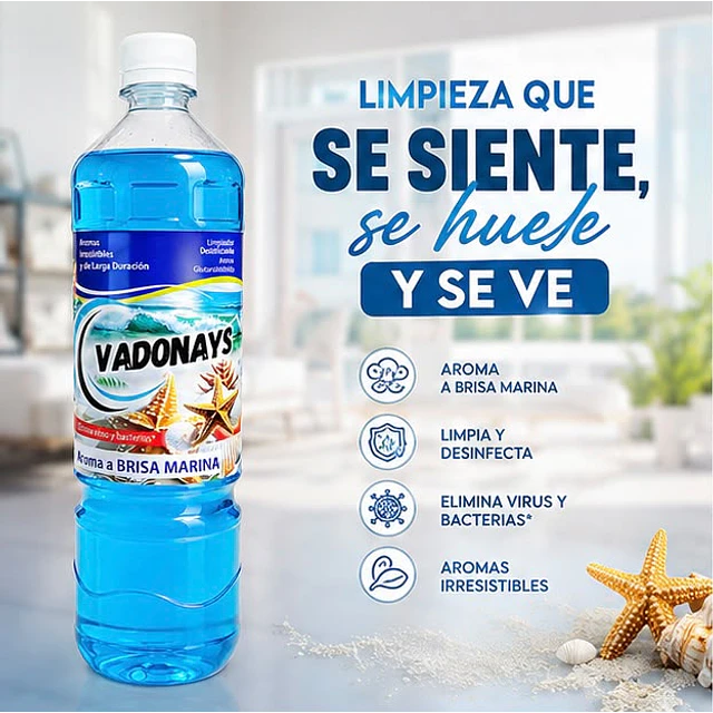 Limpia Pisos Aroma Brisa Marina Vadonays 900ml
