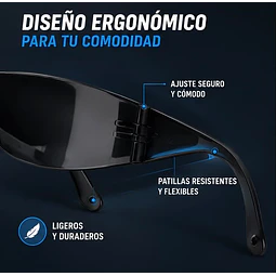 Lentes De Seguridad Negros Dreier / 1 Unidad