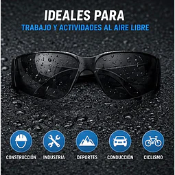 Lentes De Seguridad Negros Dreier / 1 Unidad