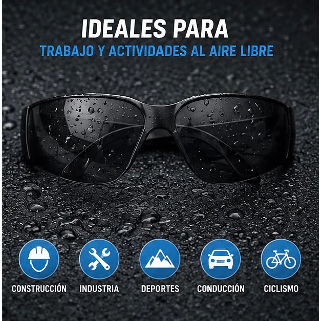 Lentes De Seguridad Negros Dreier / 1 Unidad