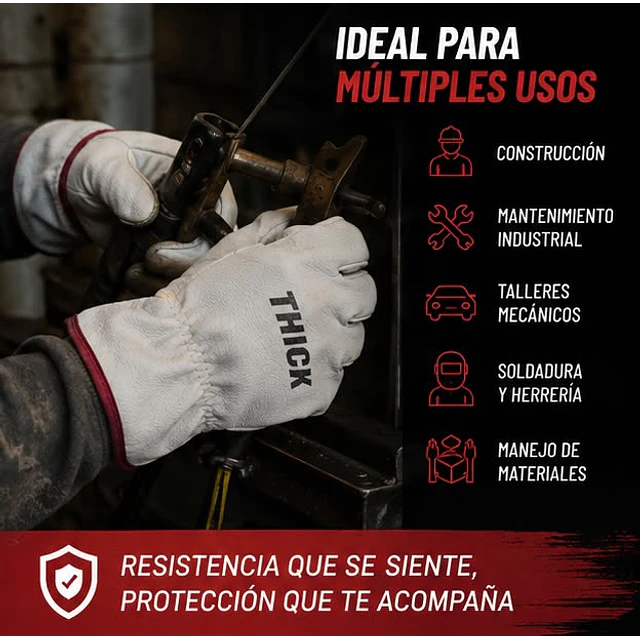 Guantes De Trabajo Cabritilla Certificado 1 Par