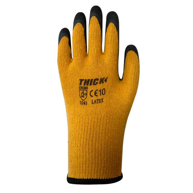 Guante De Trabajo Palma Latex Amarillo - 1 Par