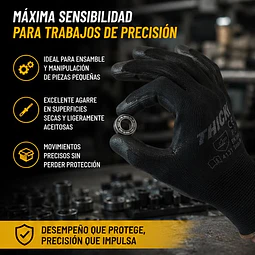 Guante Palma Pu Tacto Fino Multipropósito - certificado 1 Par