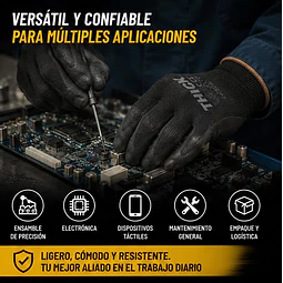 Guante Palma Pu Tacto Fino Multipropósito - certificado 1 Par
