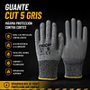 Guante Anticorte Cut 5 Color Gris - 1 Par