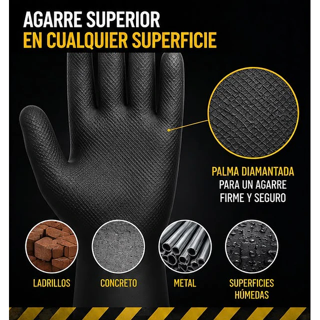 Guantes De Albañil De Latex, Albañil Reforzado -1 Par V-a