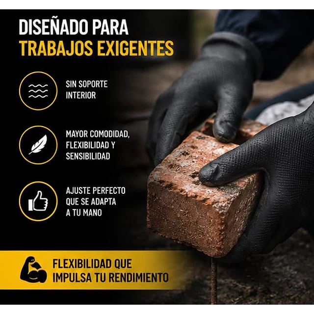 Guantes De Albañil De Latex, Albañil Reforzado -1 Par V-a