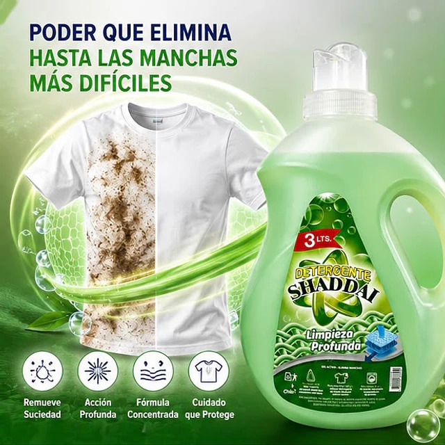 Detergente Liquido Concentrado Shaddai 3 Litros