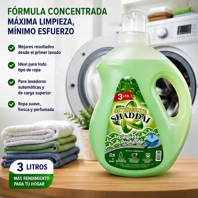 Detergente Liquido Concentrado Shaddai 3 Litros
