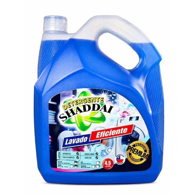 Detergente Liquido Premiun Shaddai 4.5 Litros Azul