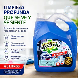 Detergente Liquido Premiun Shaddai 4.5 Litros Azul