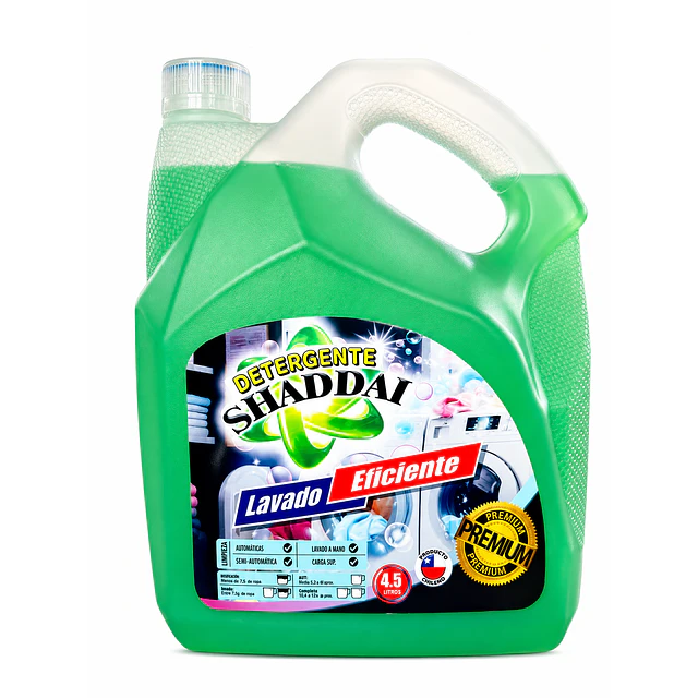 Detergente Liquido Premiun Shaddai 4.5 Litros Verde