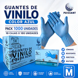 Guante Vinilo Azul Sin Polvo Box de 1000 Unidades Variedades Adonays