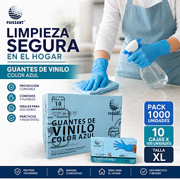 Guante Vinilo Azul Sin Polvo Box de 1000 Unidades Variedades Adonays