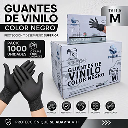 Guante Vinilo Negro Sin Polvo Box de 1000 Unidades Variedades Adonays