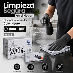 Guante Vinilo Negro Sin Polvo Box de 1000 Unidades Variedades Adonays