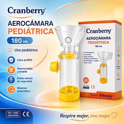 Aerocámara Pediatrica Cranberry 180ml