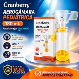 Aerocámara Pediatrica Cranberry 180ml