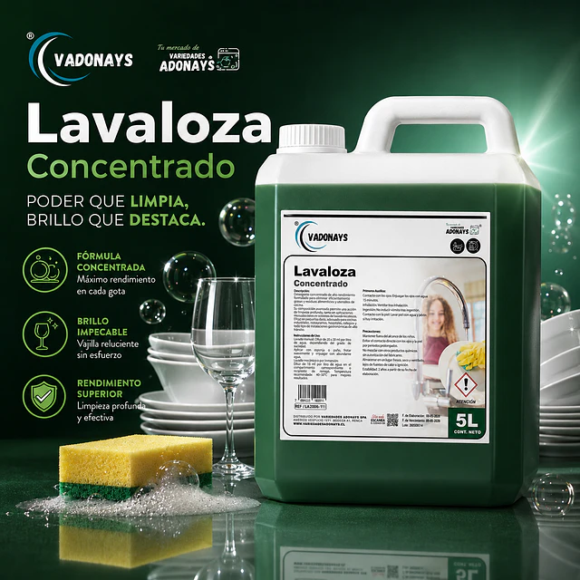 Lavalozas Concentrado Vadonays 5 Litros