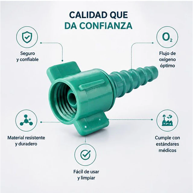 Niple Conector Oxigeno Universal 1 Unidad