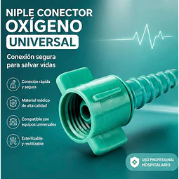 Niple Conector Oxigeno Universal 1 Unidad