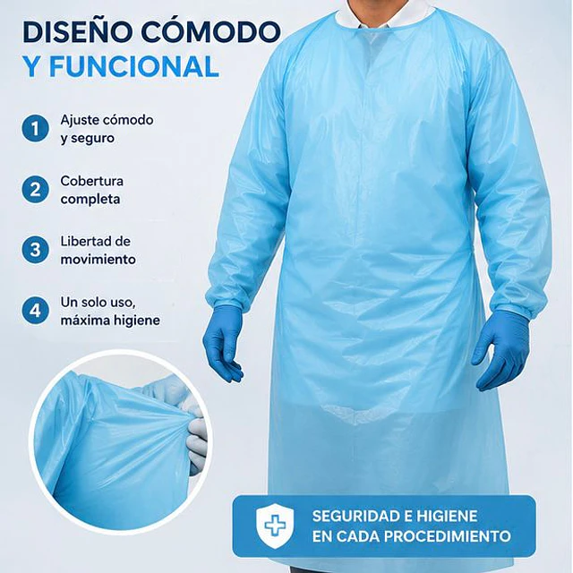 Pecheras Plásticas Desechables 200 Unidades