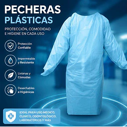 Pecheras Plásticas Desechables 200 Unidades