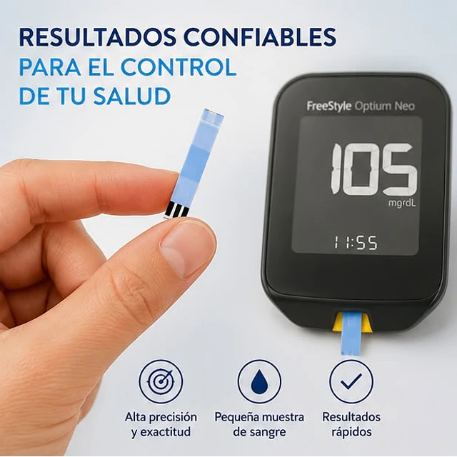 Cinta Glicemia Tiras Freestyle Optium 2 Cajas de 25 Unidades