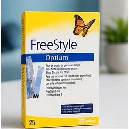 Cinta Glicemia Tiras Freestyle Optium 2 Cajas de 25 Unidades