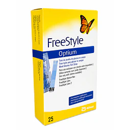 Cinta Glicemia Tiras Freestyle Optium 25 Unidades
