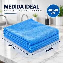 Paños De Limpieza De Microfibra Celeste 1 Unidad