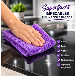 Paños De Limpieza De Microfibra Morado 1 Unidad