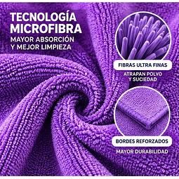 Paños De Limpieza De Microfibra Morado 1 Unidad
