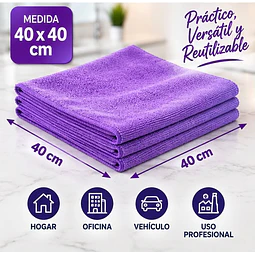 Paños De Limpieza De Microfibra Morado 1 Unidad