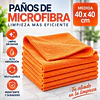 Paños De Limpieza De Microfibra Naranjo 1 Unidad