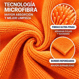Paños De Limpieza De Microfibra Naranjo 1 Unidad