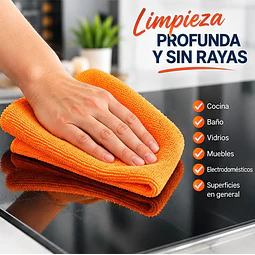 Paños De Limpieza De Microfibra Naranjo 1 Unidad