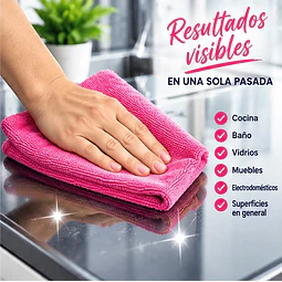 Paños De Limpieza De Microfibra Rosado 1 Unidad