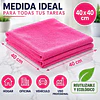 Paños De Limpieza De Microfibra Rosado 1 Unidad