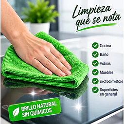 Paños De Limpieza De Microfibra Verde 1 Unidad
