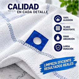 Trapero de Algodón con Ojal Blanco 1 Unidad